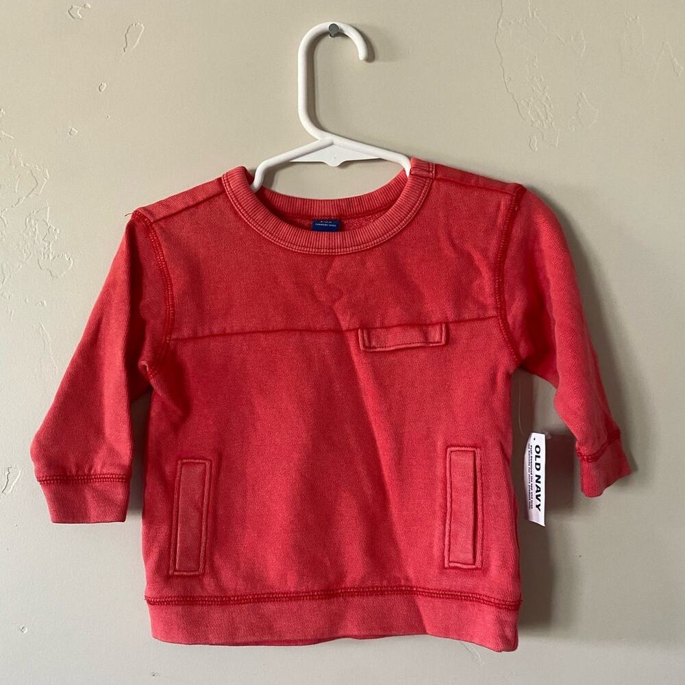 Old Navy Baby Cotton Blend Sweatshirt Size 6-12m NWT Gender Neutral Casual Comfy